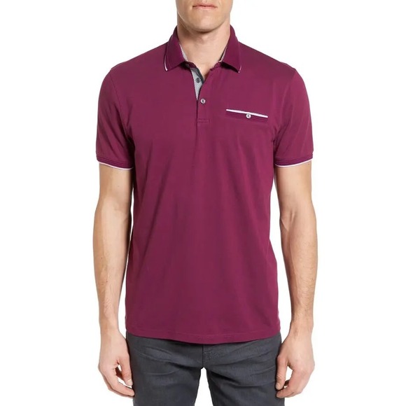 Ted Baker London Other - Ted Baker London Mens Purple Short Sleeve Polo Shirt Size 3